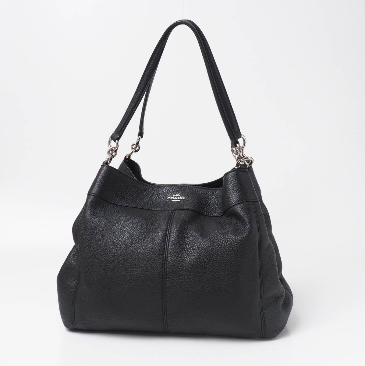 MJ5326▲COACH コーチ F57545 レクシー トートバッグ セミショルダーバッグ 3室構成 肩掛け 鞄 ブラック系 レディース拍卖