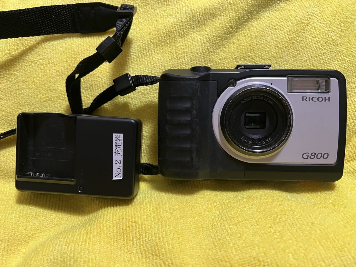 RICOH G800 デジタルカメラ 動作確認済み BJ-6充電器付き 業務用 防水・耐衝撃 中古 送料無料 1円スタート RICOH リコー G800 G700 防水拍卖