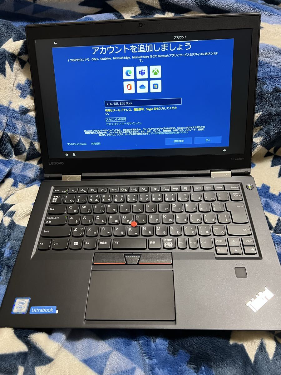 訳あり Lenovo ThinkPad X1 Carbon 4th Gen Core i7-6500U 8GB SSD256GB FHD ファン不良 要交換 動作品 ThinkPad SSD win11pro拍卖