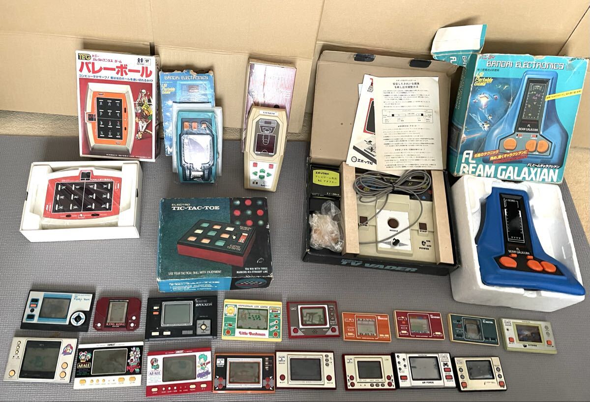 中古LSIゲーム(バンダイ/トミー/任天堂などゲーム&ウォッチ・電子レトロゲーム)FLビームギャラクシアン・テレビベーダー等まとめて拍卖