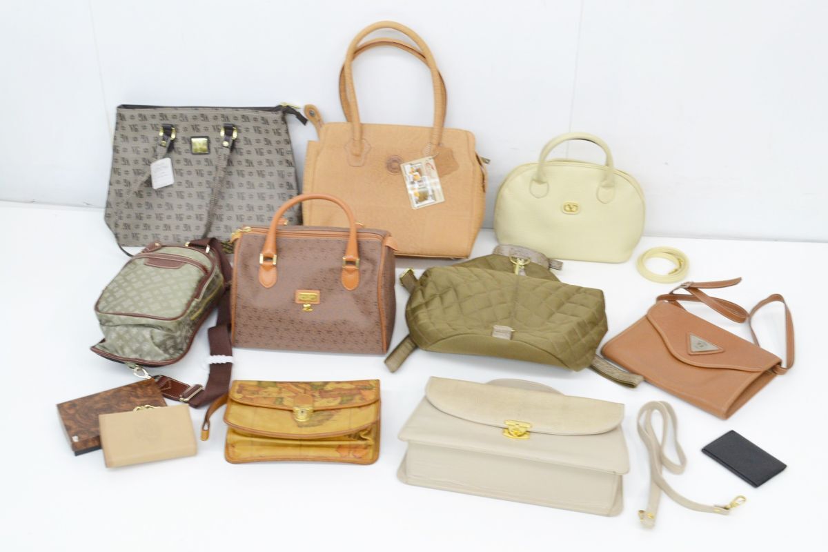 (6003P 0812K12) 1円~ バッグ 財布 11点セット COMTESSE VALENTINO ronoma PARIS ALBERTO 他 ショルダーバッグ リュック がま口 まとめて拍卖