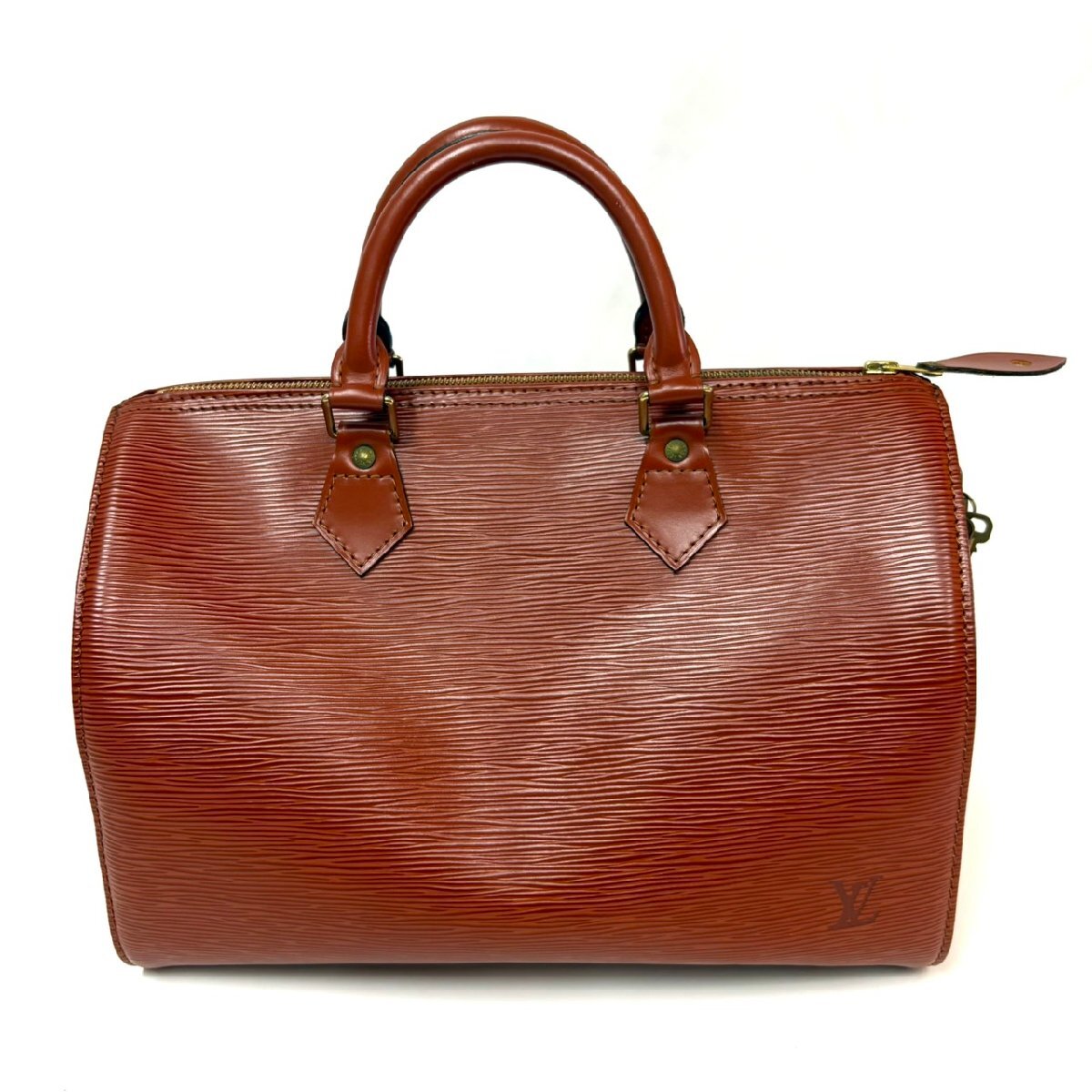 美品☆LOUIS VUITTON ルイ ヴィトン エピ スピーディ30 ハンドバッグ ミニボストンバッグ レザー ケニアブラウン 茶 ゴールド金具 M43003拍卖