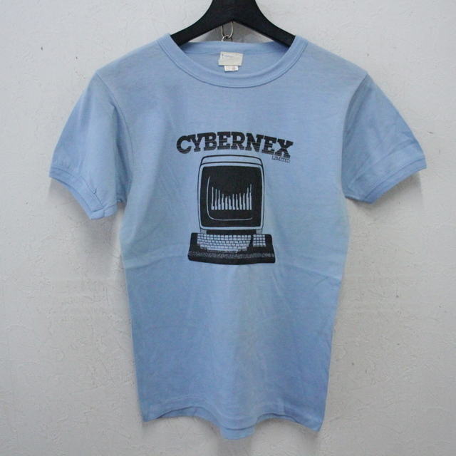 g693 80sビンテージ Penmans 半袖Tシャツ■1980年代製 表記Sサイズ ブルー CYBERNEX アメカジ ストリート 古着 古着卸 激安 90s拍卖