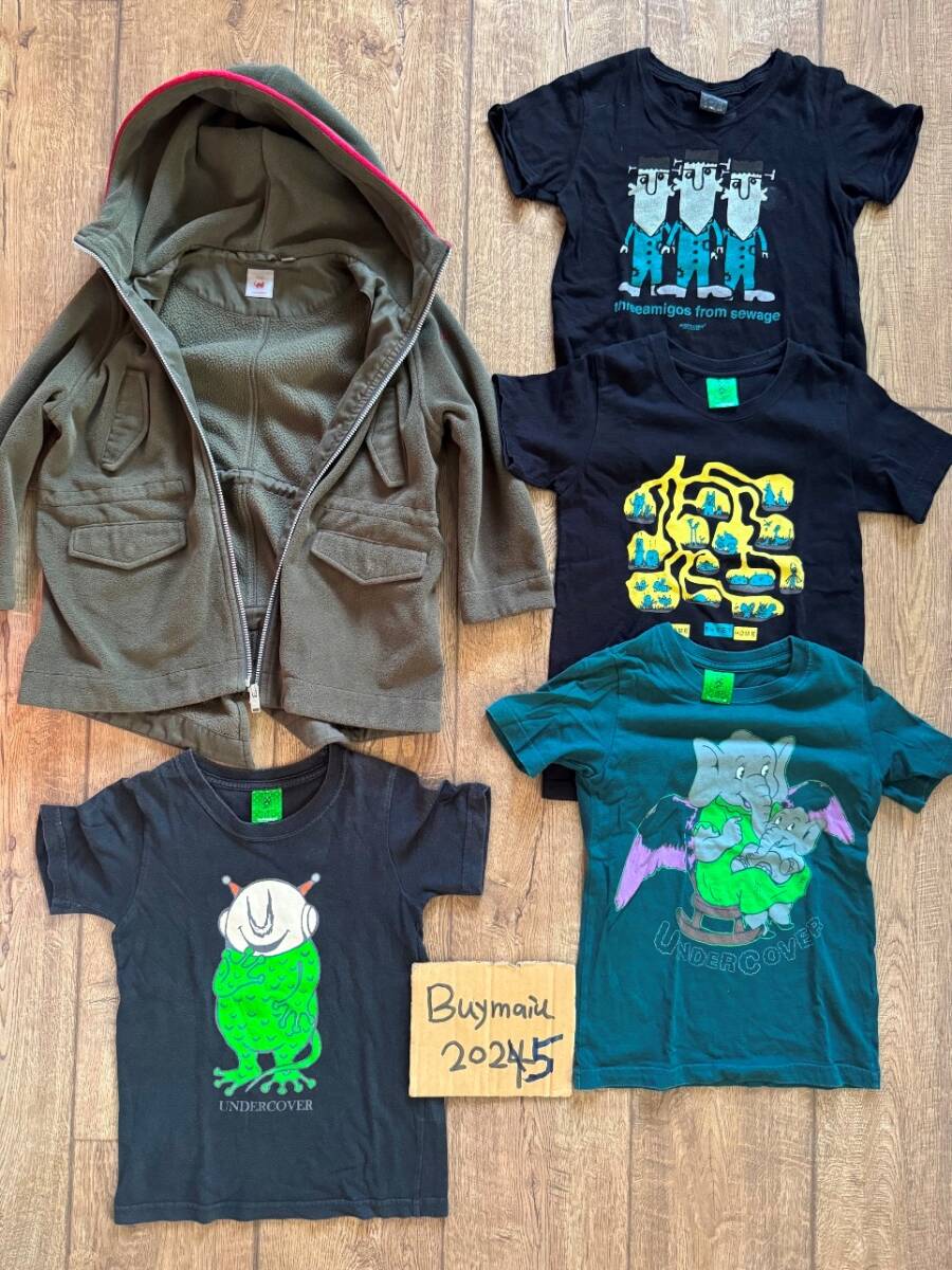 【1円】豪華 子供服 アンダーカバー 男女兼用 Tシャツ コート カーディガン 120 130 CM- 5点 希少セット拍卖
