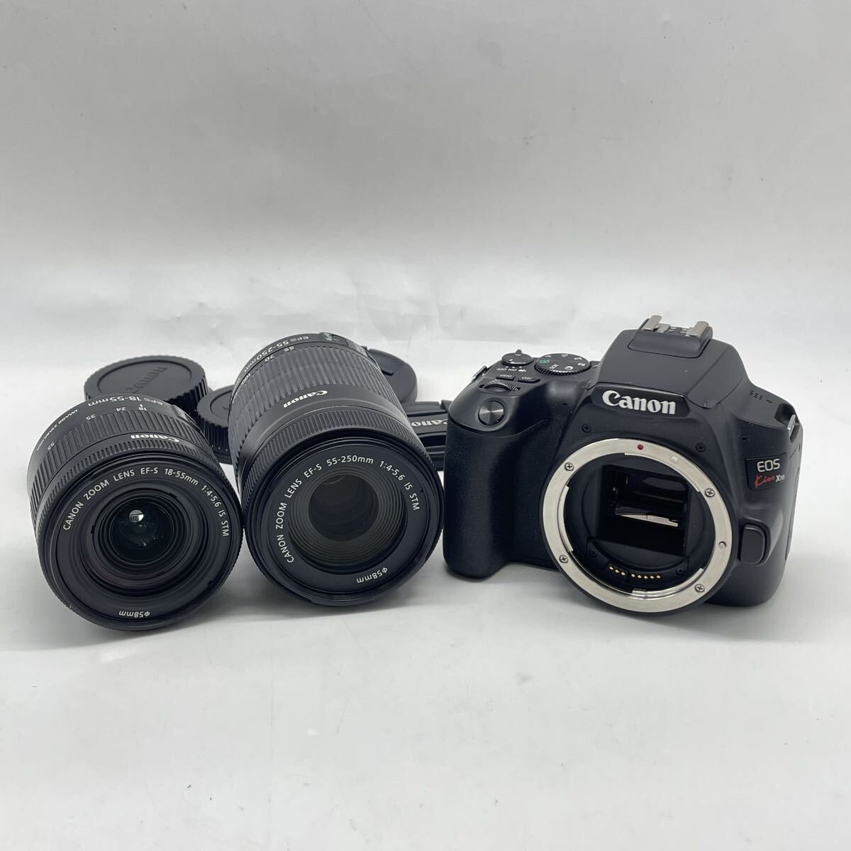 ★ Canon EOS Kiss X10 498J-600 DS126761 キャノン デジタル一眼レフカメラ デジカメ 本体 通電確認済 動作未確認 レンズ 55-250/18-55mm拍卖