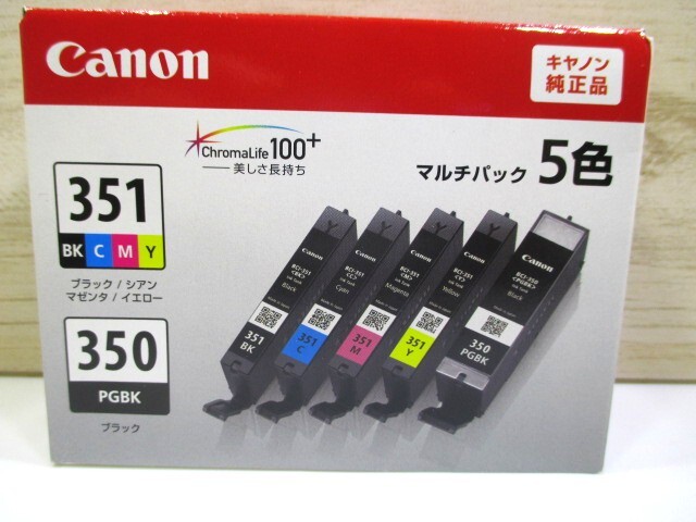 ☆Canon キャノン 純正 インクカートリッジ BCI-351+350 5色セット 未使用品 使用期限切れ!!拍卖