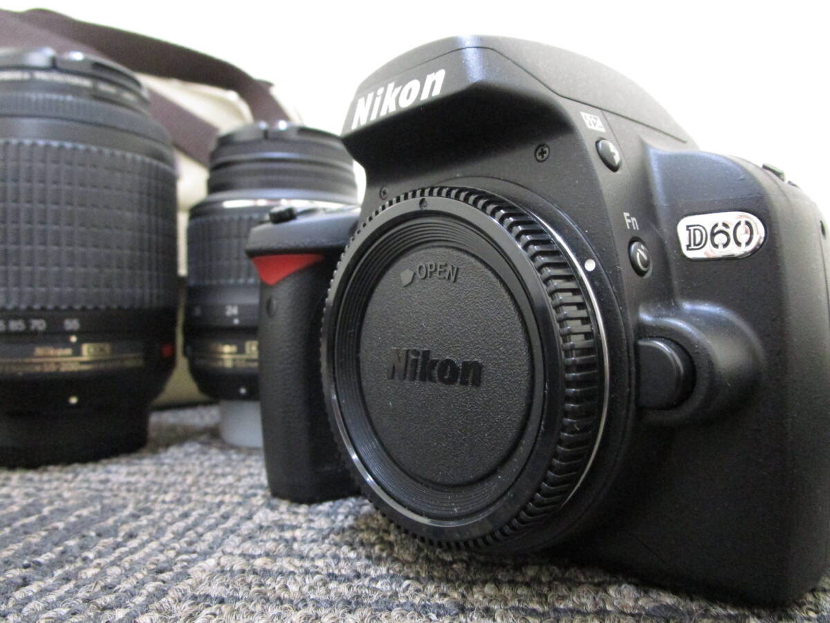 【必見】 Nikon ニコン D60 一眼レフ デジタルカメラ 10.75メガピクセル ボディ レンズ まとめ拍卖