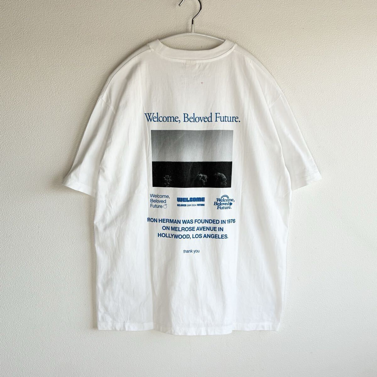 ほぼ未使用! Ron Herman ロンハーマン RHC 上陸15周年記念限定! Welcome, Beloved Future 記念モチーフ Tシャツ 半袖シャツ M拍卖