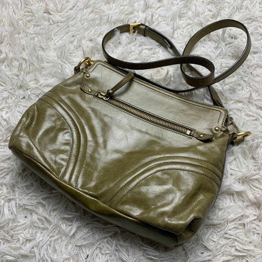 SAZABY サザビー オリーブグリーン ショルダーバッグ拍卖