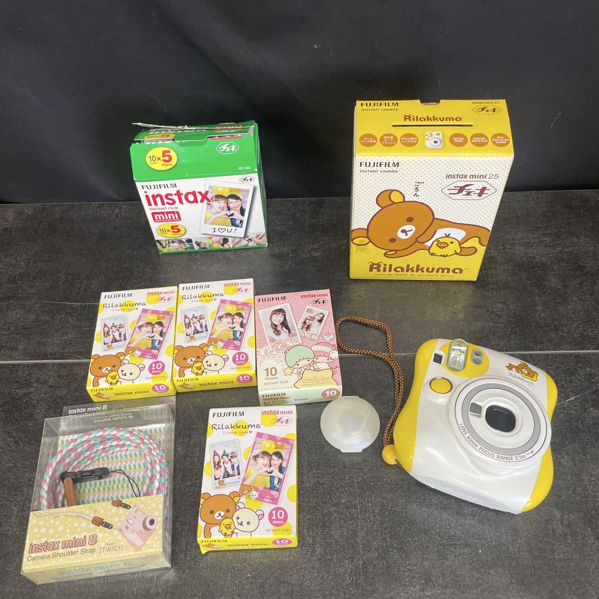 FUJIFILM instax mini 25 チェキ リラックマ 箱 フィルム付き 動作未確認 富士フイルム cheki インスタントカメラ 1拍卖