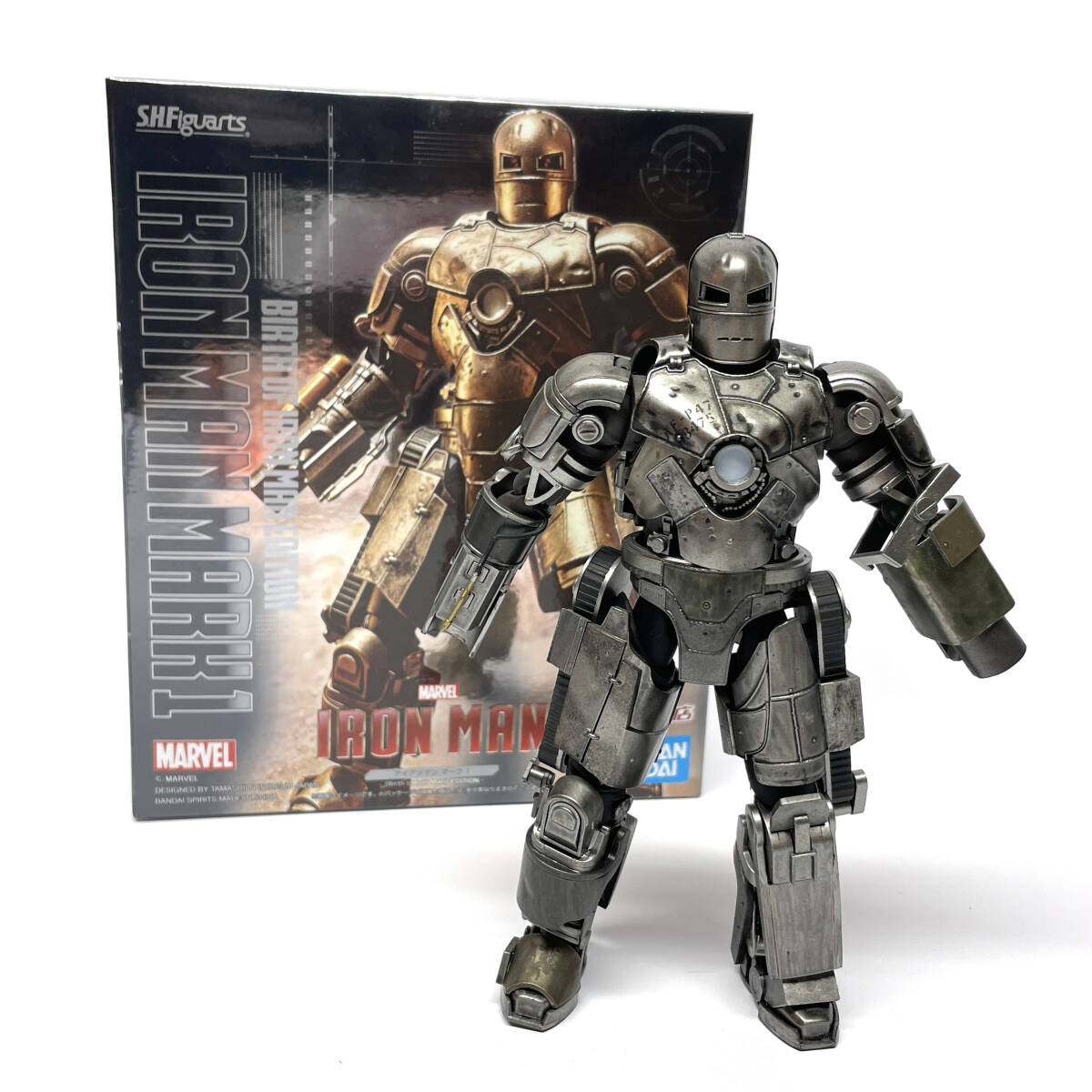 tu068 BANDAI S.H.Figuarts アイアンマン マーク1 Birth of Iron Man EDITION フィギュア ※中古拍卖