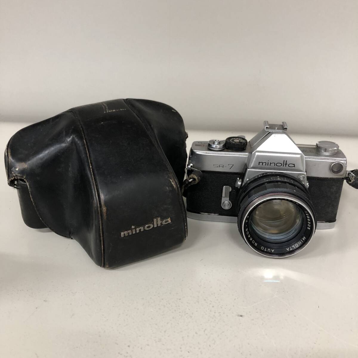 minolta SR-7 7872 MINOLTA AUTO ROKKOR-PF 1:1.4 f/58mm レンズ・ケースつき ミノルタ フィルムカメラ 一眼レフ拍卖
