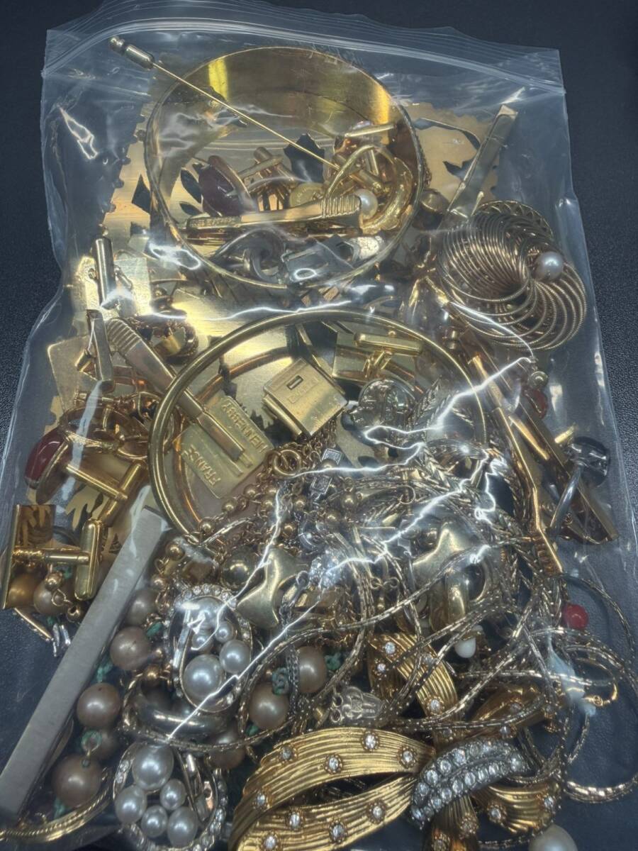 (700)1円 希少 アクセサリー まとめ売り 約0.46kg未精査 ネックレス/指輪/リング、ゴールド、金色K18や925等の刻印未確認拍卖