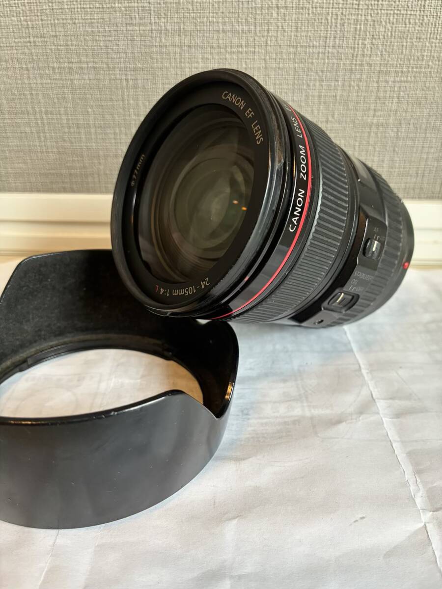 CANON EF 24-105mm 1:4 L IS USM キャノン 一眼レフズームレンズ 手振れ補正 レンズフード付拍卖