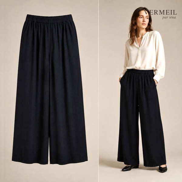 近年品美品/VERMEIL per IENA/ヴェルメイユパーイエナ/トリアセリネン リラックスパンツ/¥22,000 税込拍卖