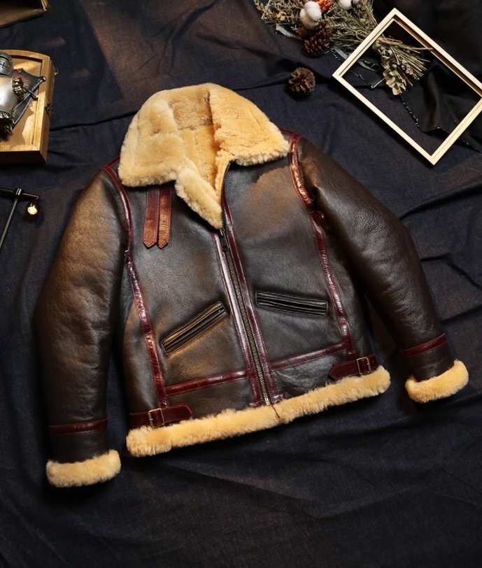 新品 ★羊皮 フライトジャケット ムートン コート 本革 防寒服 ラムレザー 天然革羊革 毛皮一体 冬保温 シープスキン羊皮 zcfz116.L拍卖