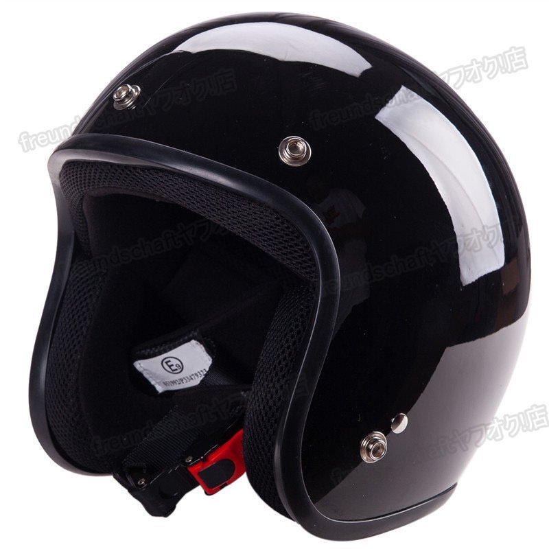新品、レトロなバイクヘルメット ヘルメット、ストリート、ハーレー、アメリカ、自転車パーツセンター ブライトブラック zchw0354.1.M拍卖