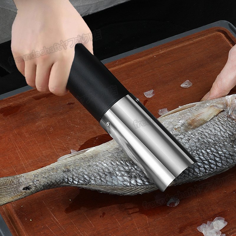大人気新品うろこ取り 電動 魚の鱗とり 魚の鱗除去器 鱗発散防止 飛び散らない ステンレス銀鱗 ウロコ取り防水 高速除去 zchw0497拍卖