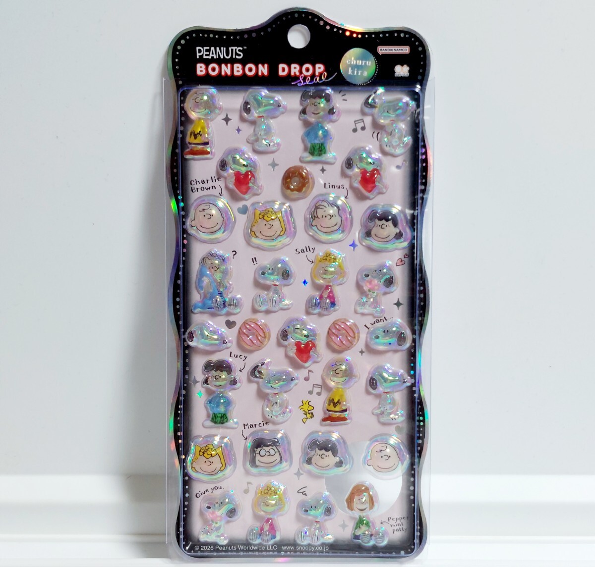 【正規品】ボンボンドロップシール ちゅるきら churukira スヌーピー&フレンズ拍卖