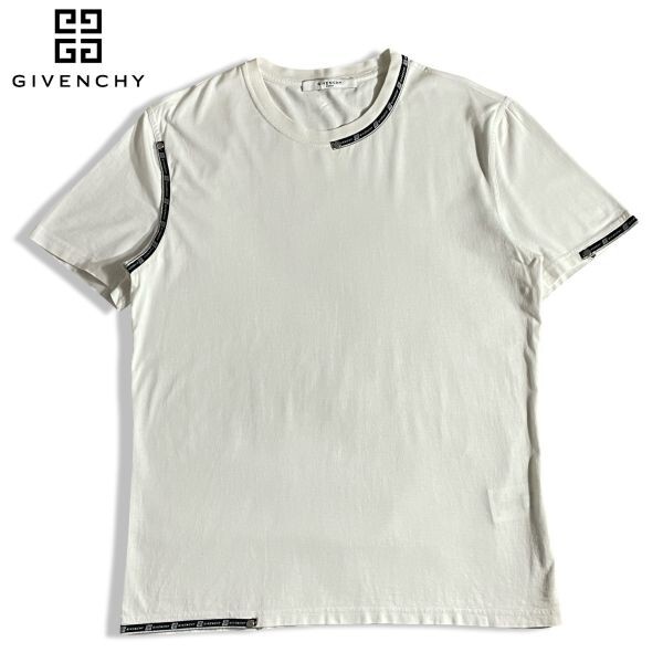 254 国内正規品 GIVENCHY ジバンシィ BM70L33002 半袖コットン Tシャツ カットソー クルーネック ホワイト L メンズ拍卖