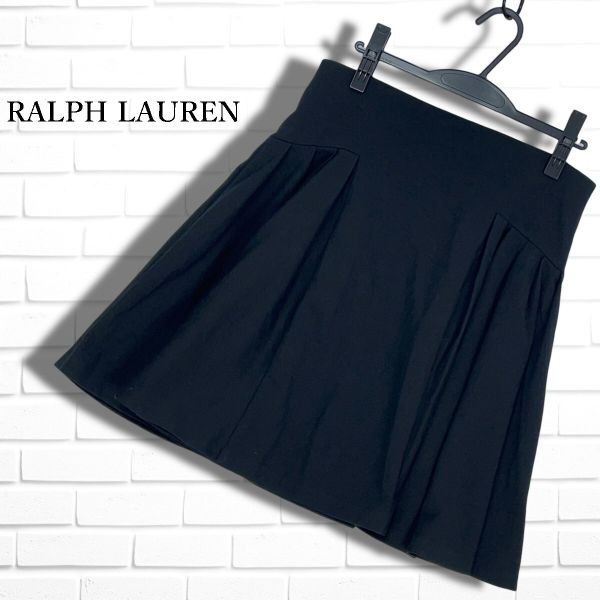 ◆美品◆ RALPH LAUREN ラルフローレン ストレッチ スカート 黒 ブラック レディース M ◆送料無料◆ 4166A□拍卖