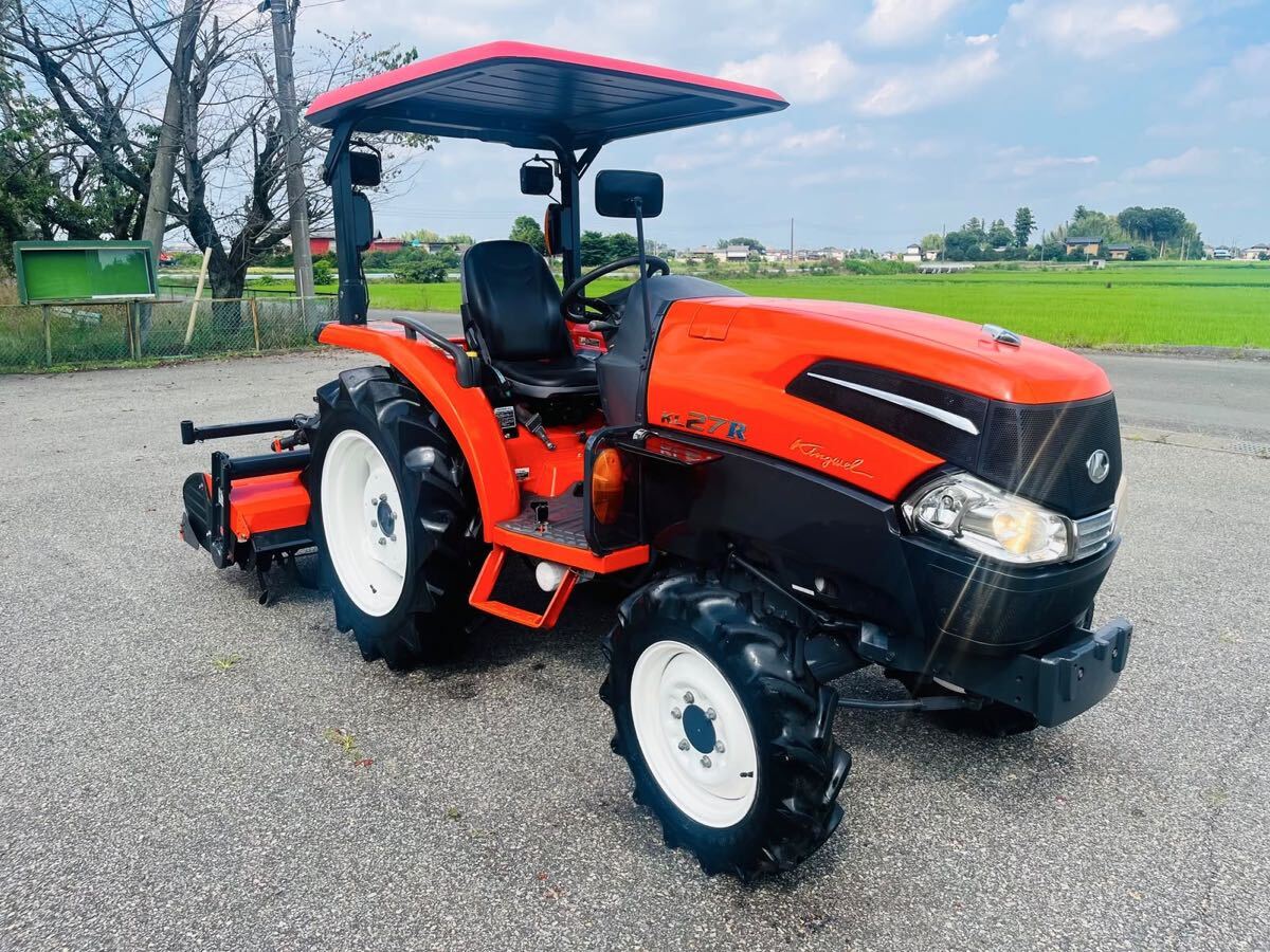 ★★ クボタ KUBOTA KL27R KINGWEL ★ 27馬力 ★ 527時間 ★ 4WD ★ クボタ RL160R ロータリー ★パワステ ★PTO ★動作良好 ★即使用可能拍卖