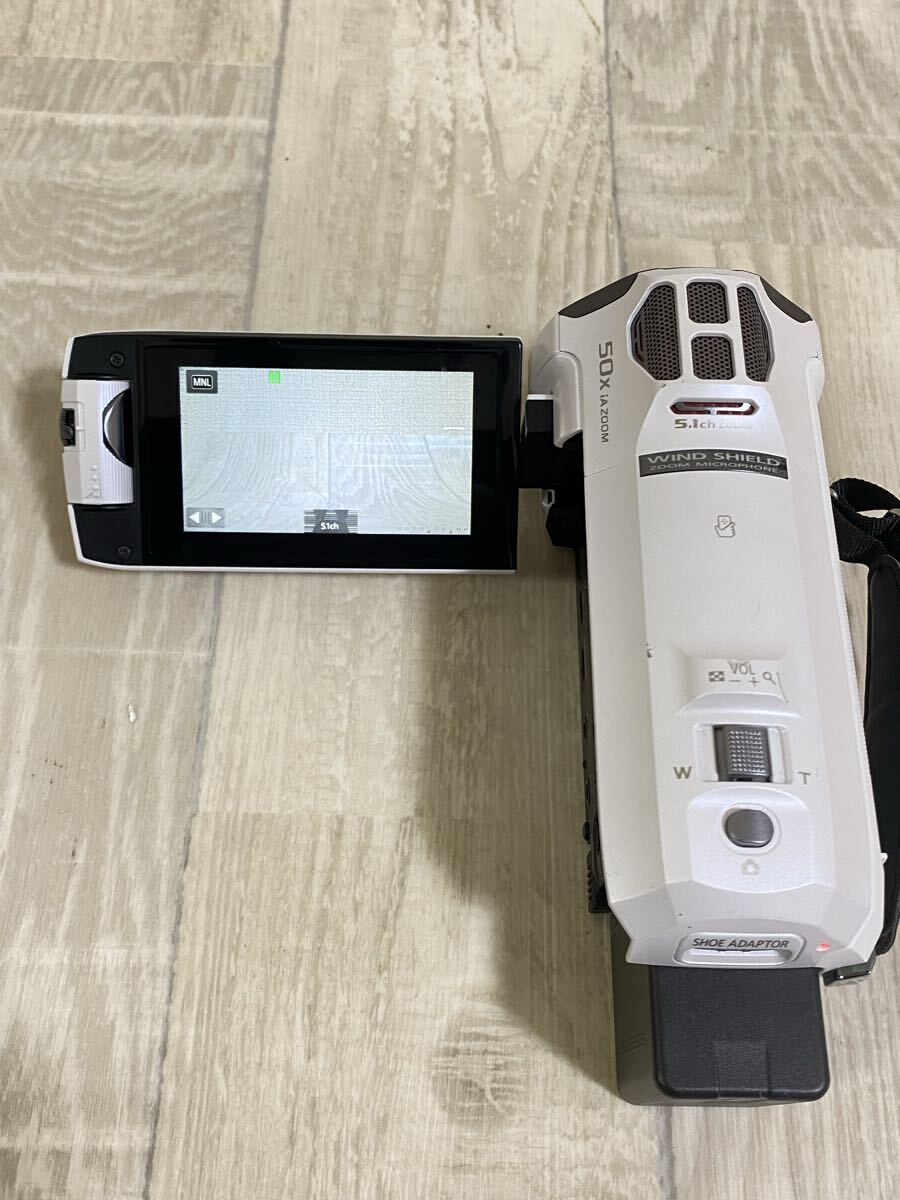 動作確認済 Panasonic HC-W870M ホワイト フルHD ビデオカメラ 50倍iAズーム Wi-Fi 高画質 本体のみ拍卖
