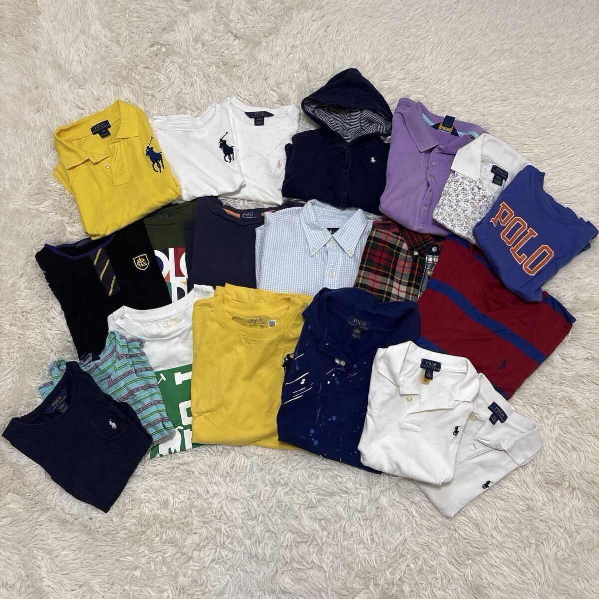 POLO RALPH LAUREN 卸 子供服 ベビー キッズ 男の子 女の子 ポロラルフローレン まとめ売り 20点 ビッグポニー Tシャツ ポロシャツ拍卖