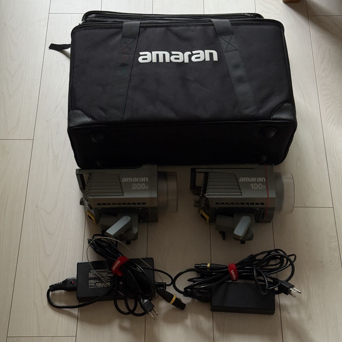 amaran 200d / 100x 2灯セット 撮影用LEDライト アマラン Aputure キャリングバッグ付き拍卖