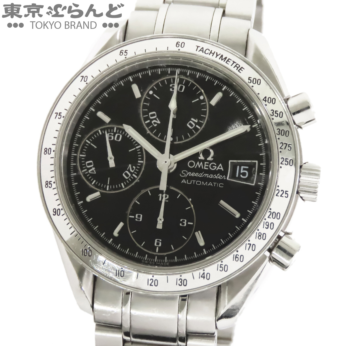 101882370 1円 オメガ OMEGA スピードマスター デイト クロノグラフ 3513.50 cal.1152 ブラック SS 腕時計 メンズ 自動巻 不動 ジャンク拍卖
