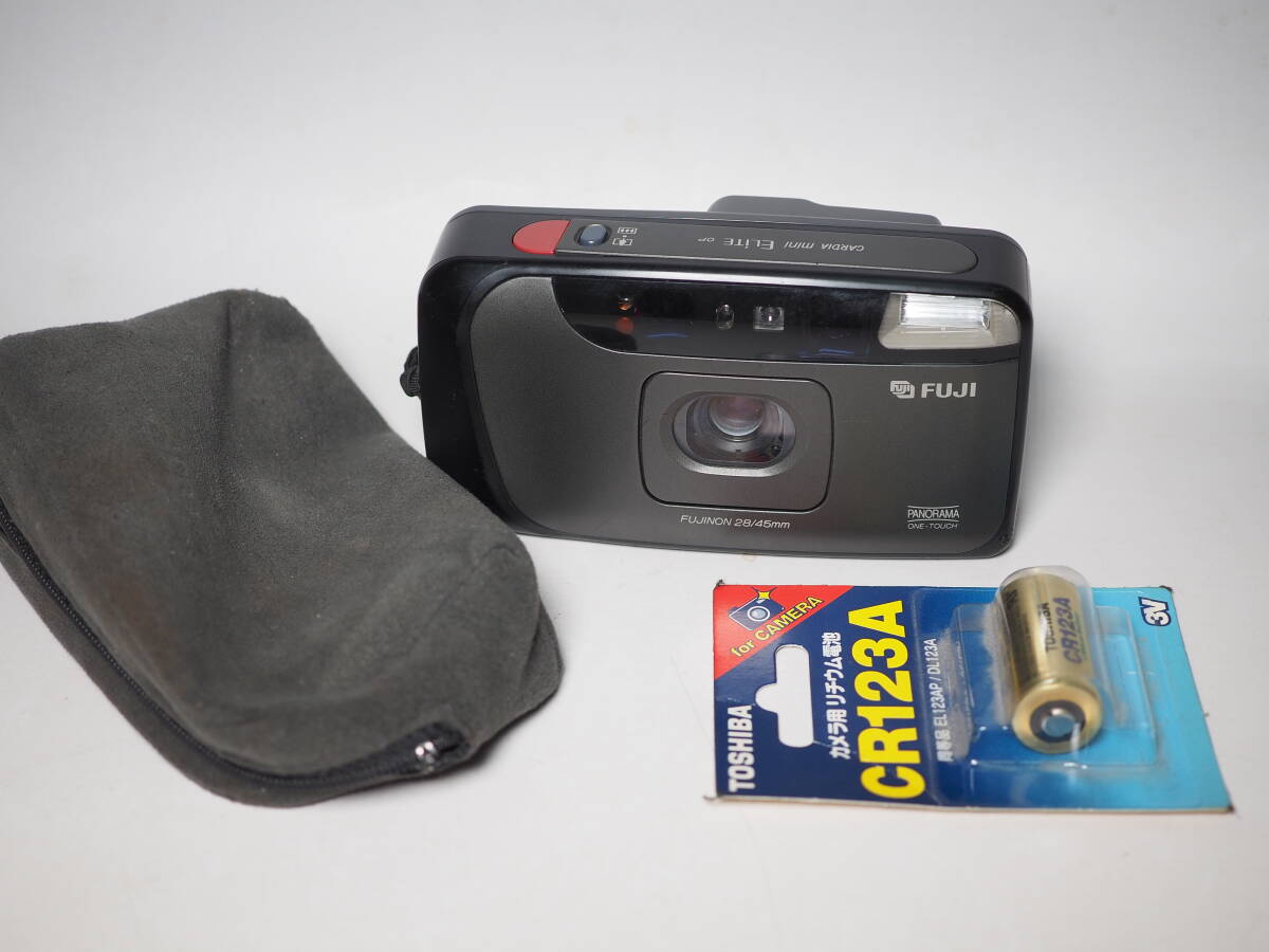 FUJI CARDIA mini ELITE OP コンパクトフィルムカメラ FUJINON 28/45? PANORAMA ONE-TOUCH拍卖