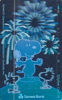 ★スヌーピー 花火 ホログラム 三和銀行テレカ拍卖