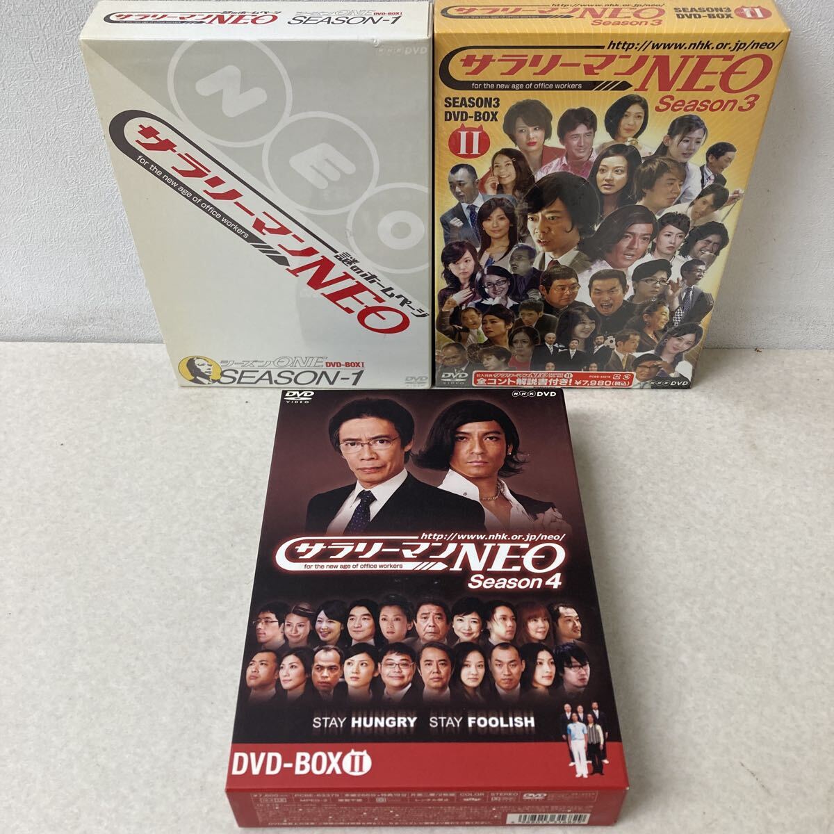 I0804G5 サラリーマンNEO DVD BOX 3巻セット シーズン1 Ⅰ / シーズン3 Ⅱ / シーズン4 Ⅱ バラエティ コント NHK 生瀬勝久 沢村一樹 他拍卖