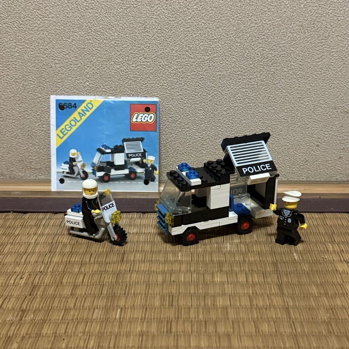 レゴ ランド LEGO LAND 6684 街 シリーズ 警察 ポリス バイク パトロール 車 オールド レゴ ビンテージ トラック バン レトロ 玩具 80年代拍卖