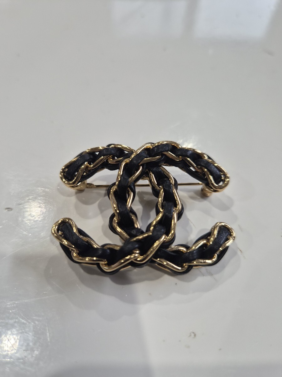 1円売り切り CHANEL シャネル B20V ココマーク ブローチ ゴールド ブラック 即日発送 希少 完売 顧客 正規品 拍卖