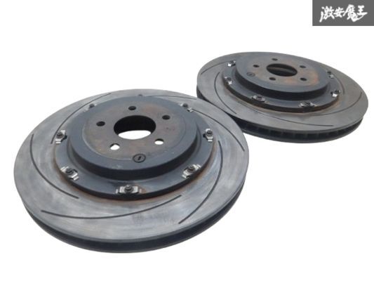 ☆残量有☆ 社外 R35 GT-R GTR VR38DETT 2ピース リア スリット ブレーキ ローター 左右 約380mm 即納拍卖