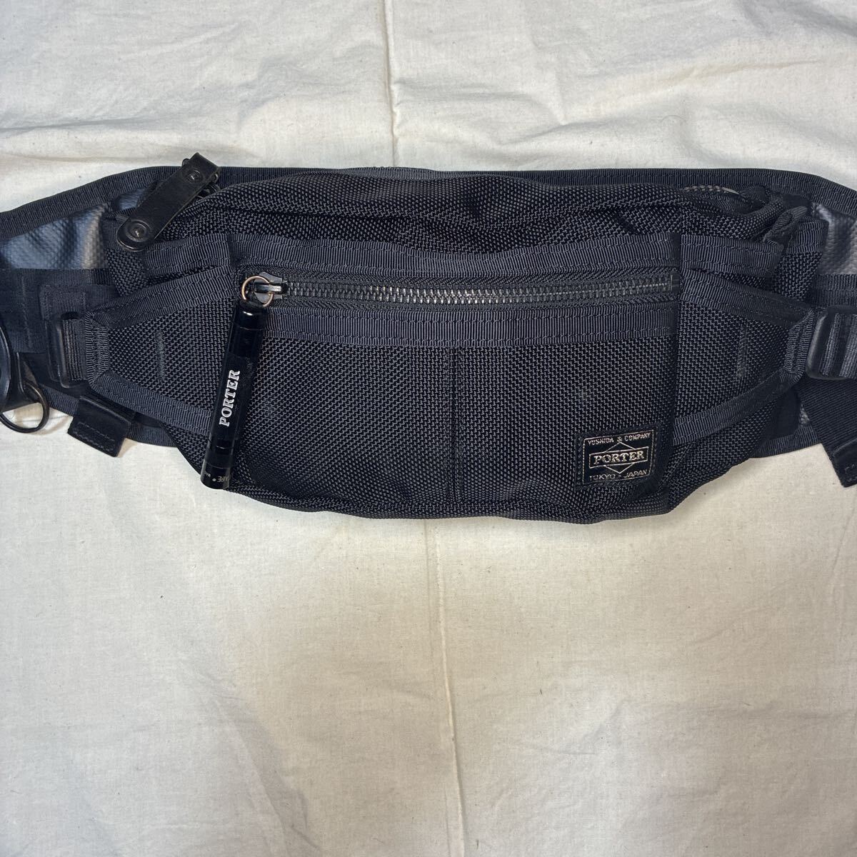 PORTER HEAT ポーター ヒート ウエストバッグ ボディバッグ 吉田カバン 黒拍卖