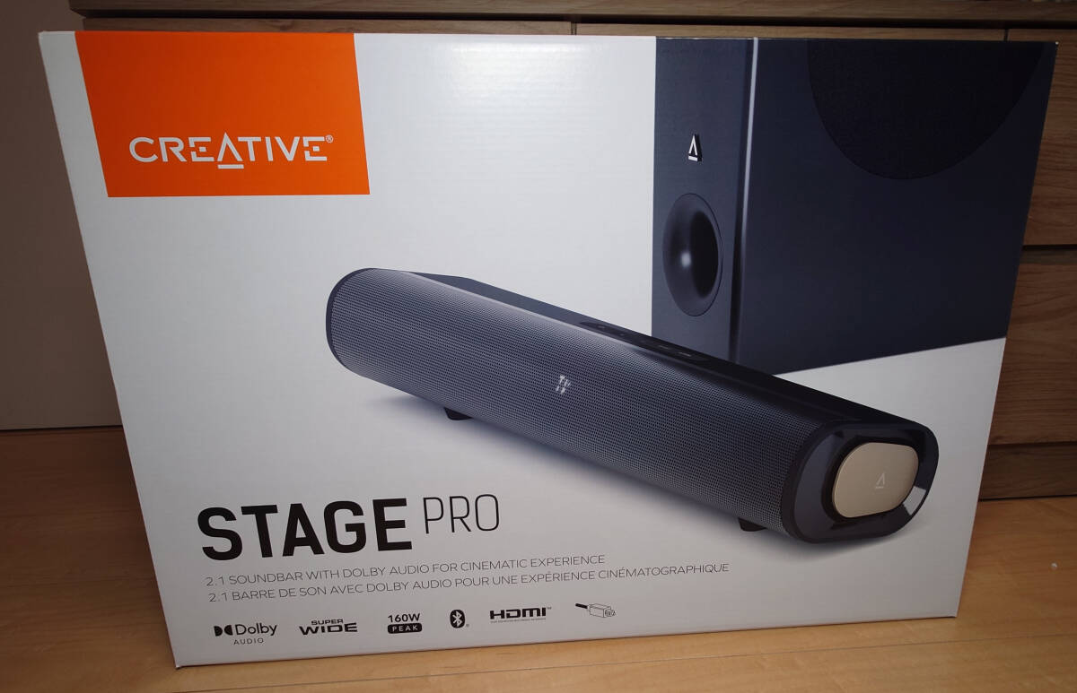Creative Stage Pro クリエイティブ SP-STGPRO-BK 外付けサブウーファー付属2.1chサウンドバー拍卖