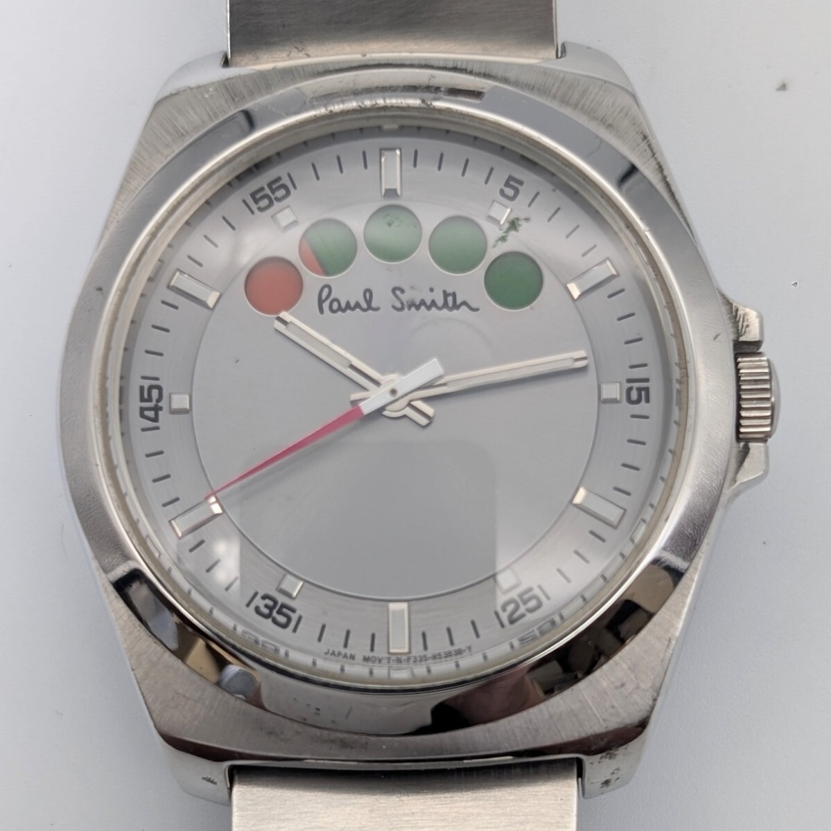 Paul Smith F335-T001572 ポールスミス クオーツ ファイブアイズ マルチカラー グレー文字盤 3針 メンズ腕時計 電池交換済み 稼働品拍卖