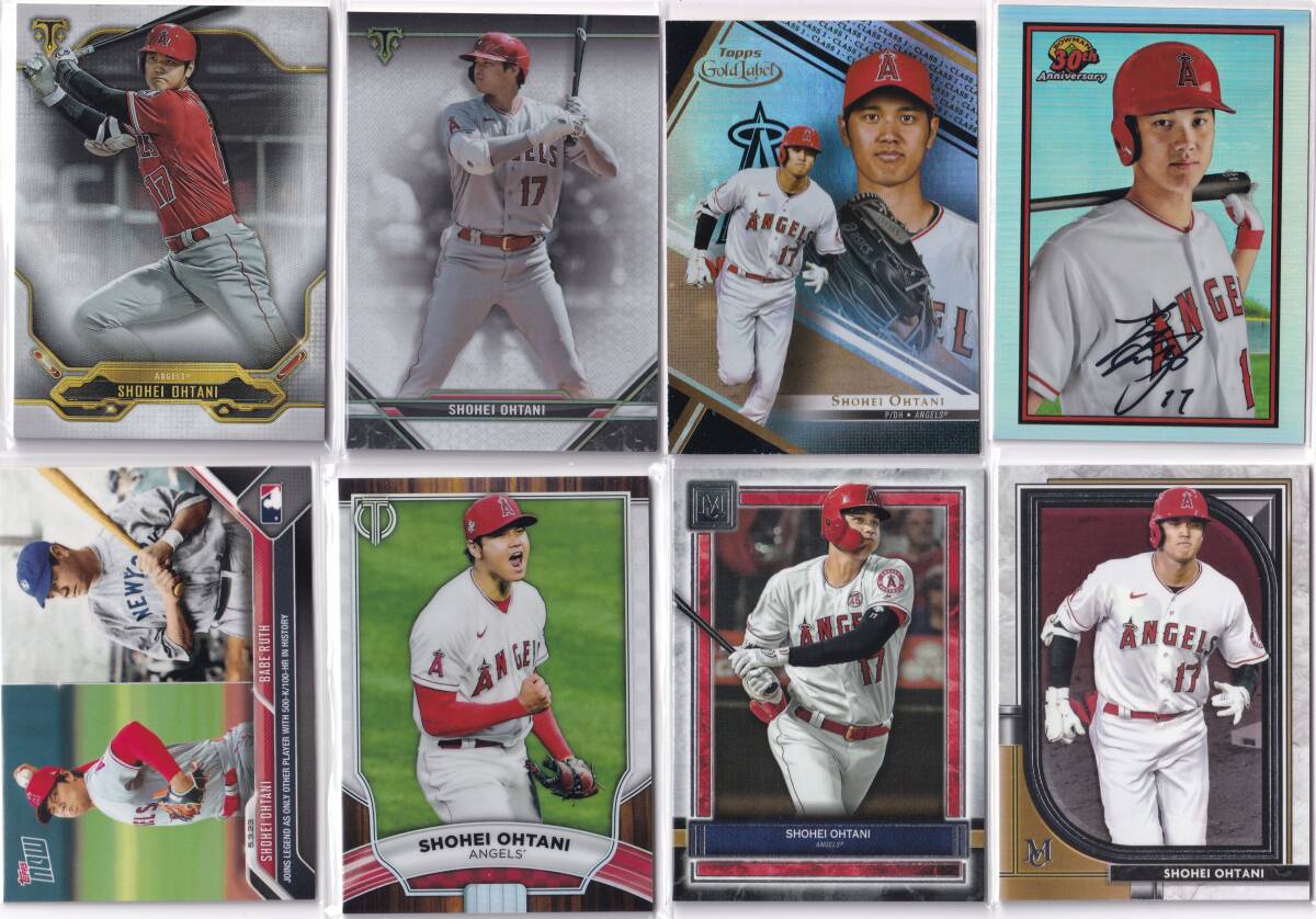 【大谷翔平】TOPPS 8枚セット SHOHEI OHTANI / TRIBUTE / TRIPLE THREADS / CHROME / エンゼルス ドジャース 日本ハム / BBM 以外拍卖