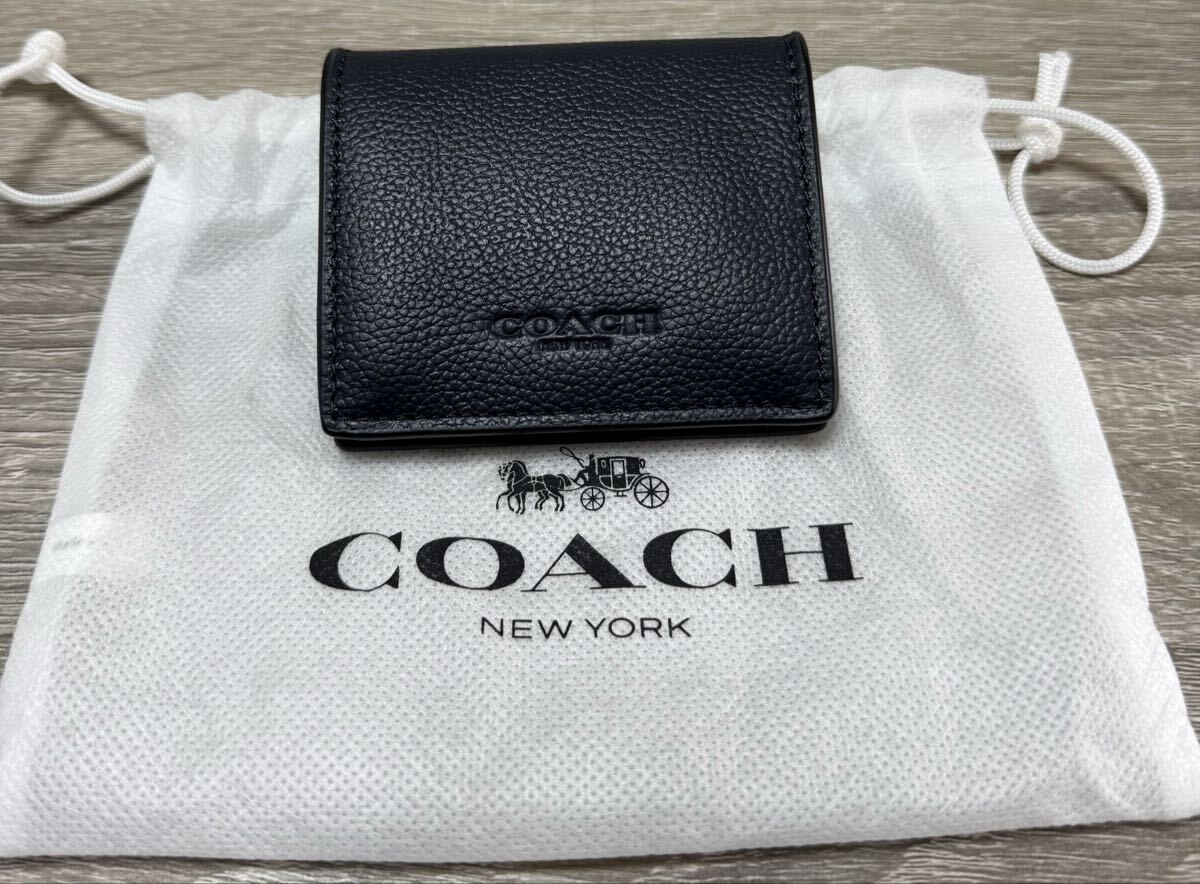 【美品】 COACH(コーチ) 二つ折りコインケース レザー保存袋有り拍卖