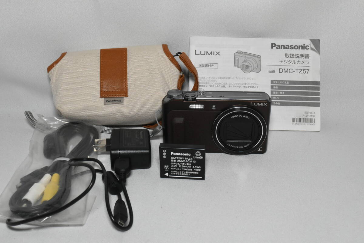 Panasonic パナソニック LUMIX DMC-TZ57 ルミックス デジタルカメラ デジカメ ケース付き拍卖