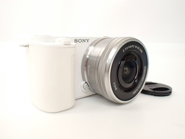 SONY ソニー VLOGCAM ZV-E10L パワーズームレンズキット ホワイト ミラーレス一眼カメラ バッテリー付き □ 769C9-2拍卖