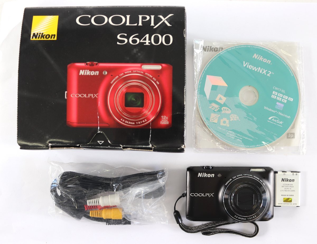 NIKON ニコン COOLPIX クールピクス S6400 コンパクトカメラ デジタルカメラ コンデジ デジカメ 箱付き 動作未確認 6348-IN拍卖