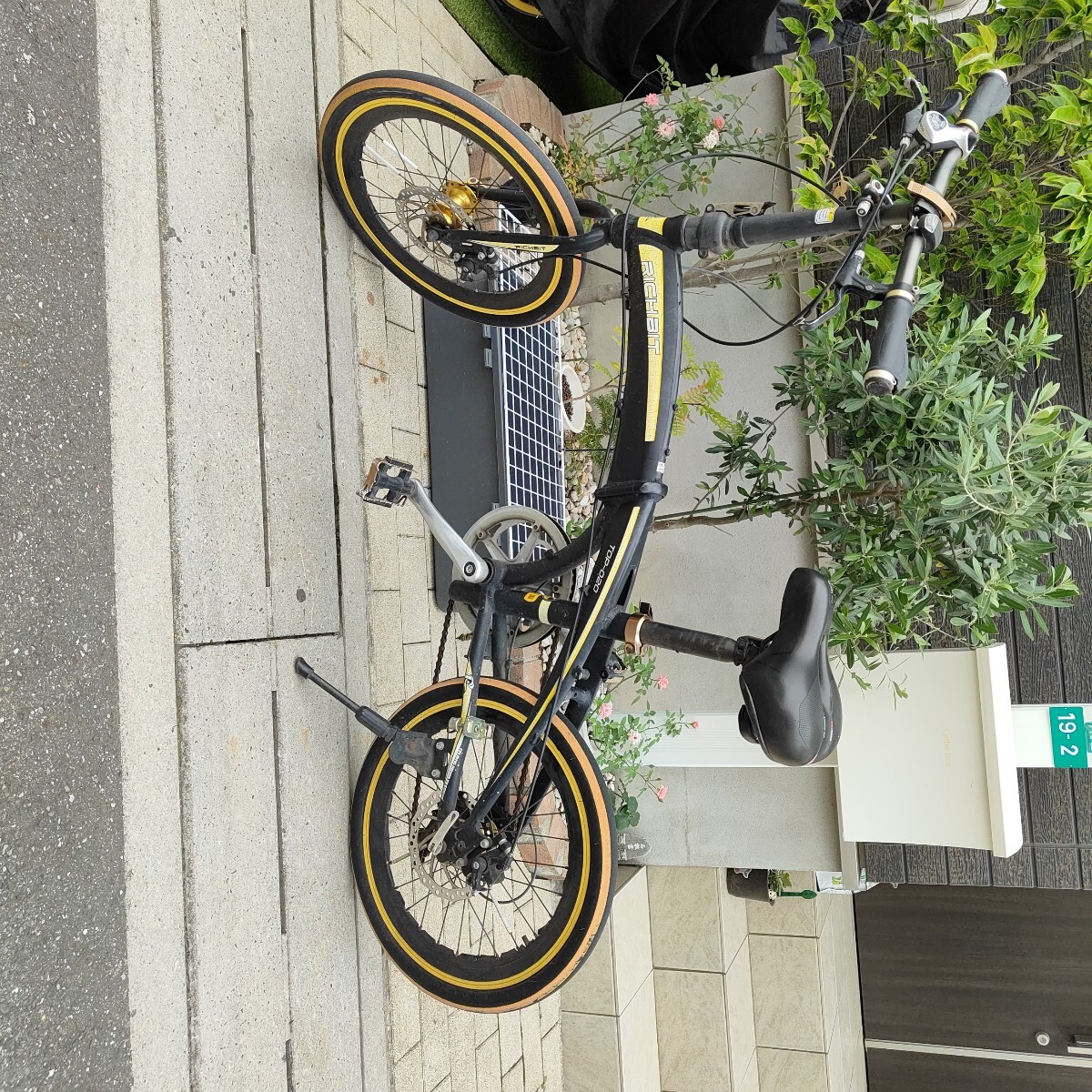 RICHBIT TOP-020 折りたたみ自転車 ブラック×イエロー拍卖