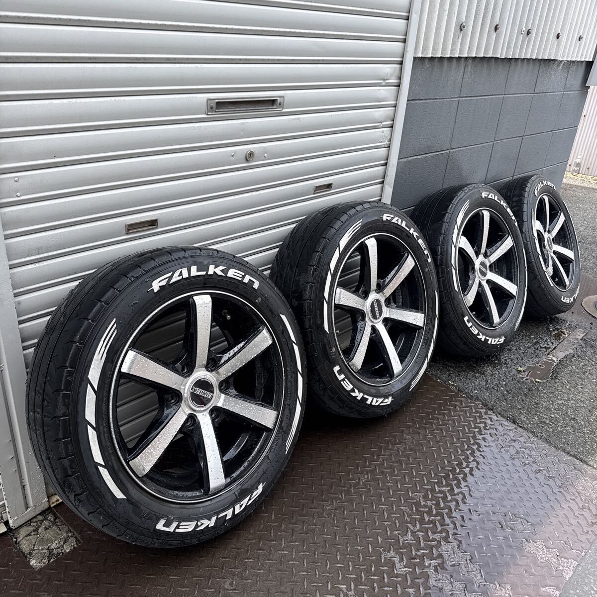 Essex エセックス CRS 17インチ EC-17 FALKEN ファルケン W11 ホワイトレター ハイエース キャラバン ホイール拍卖
