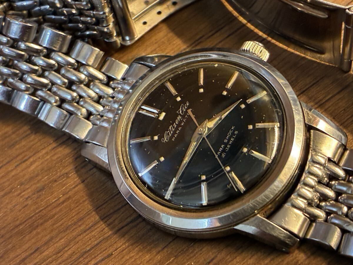 CITIZEN シチズン エース パラウォーター A1307051 メンズ 腕時計 手巻き アンティーク 稼働品 現状品 1960年代 ライスブレス拍卖