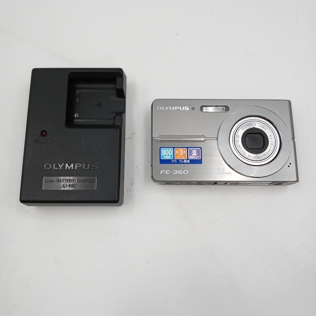 F OLYMPUS オリンパス コンパクトデジタルカメラ CAMEDIA FE-360 シルバー Z42011379 ジャンク品拍卖