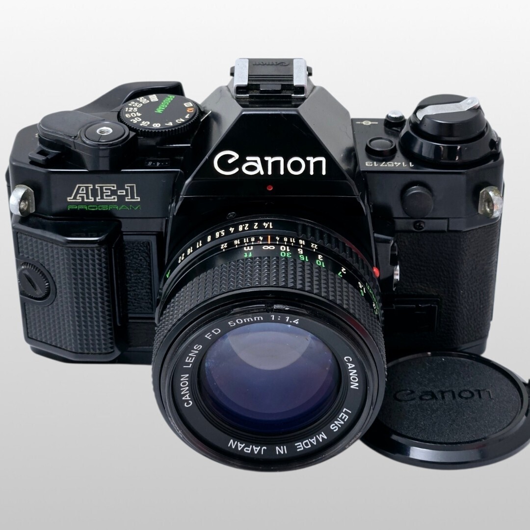 【整備済/保証付】Canon AE-1 PROGRAM NEW FD 50mm F1.4 ボディ レンズセット フィルム一眼 film camera LENS #22364拍卖