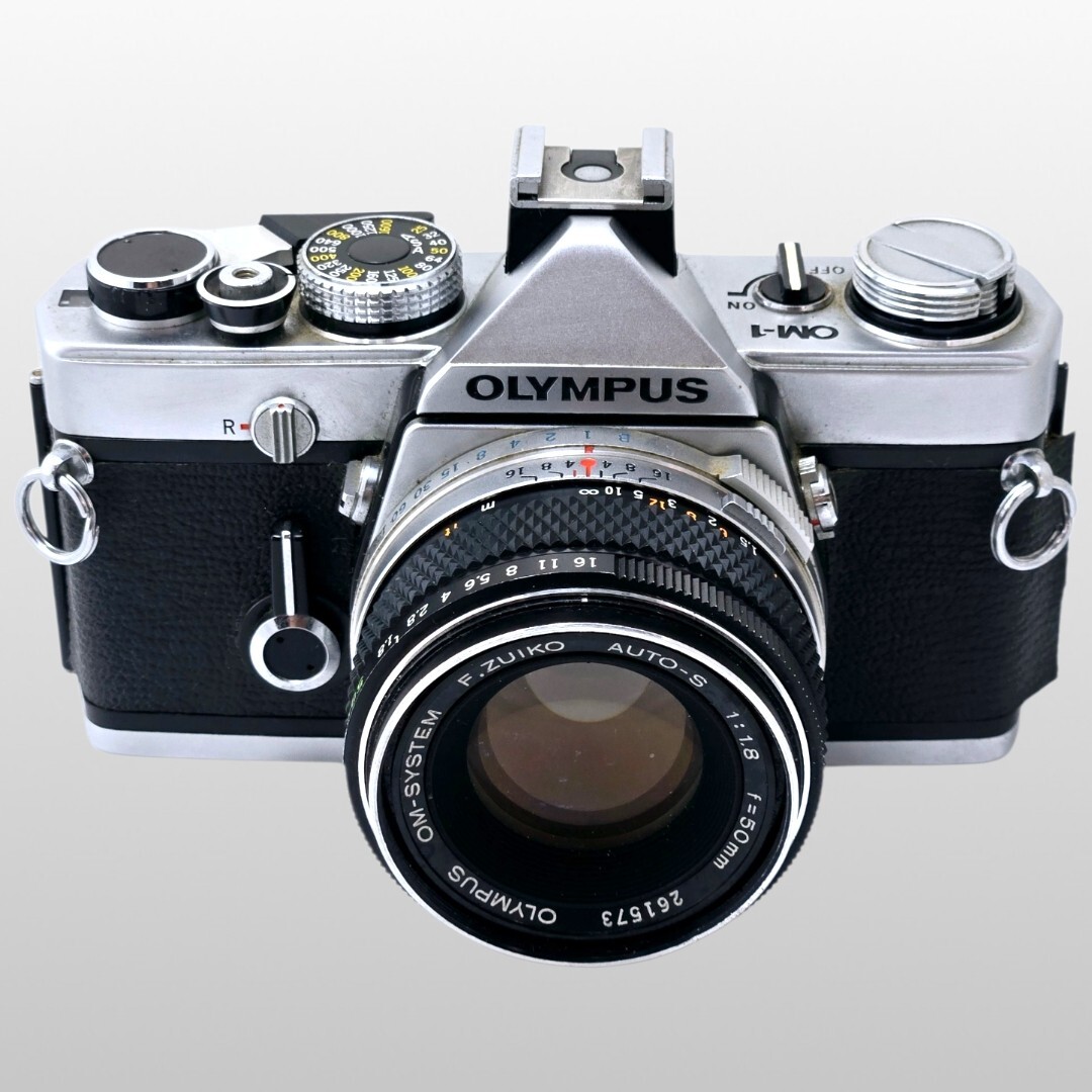 【整備済/保証付】OLYMPUS オリンパス OM-1 F.ZUIKO AUTO-S 50mm f1.8 ボディ レンズセット フィルム一眼 film camera LENS #22454#22445拍卖